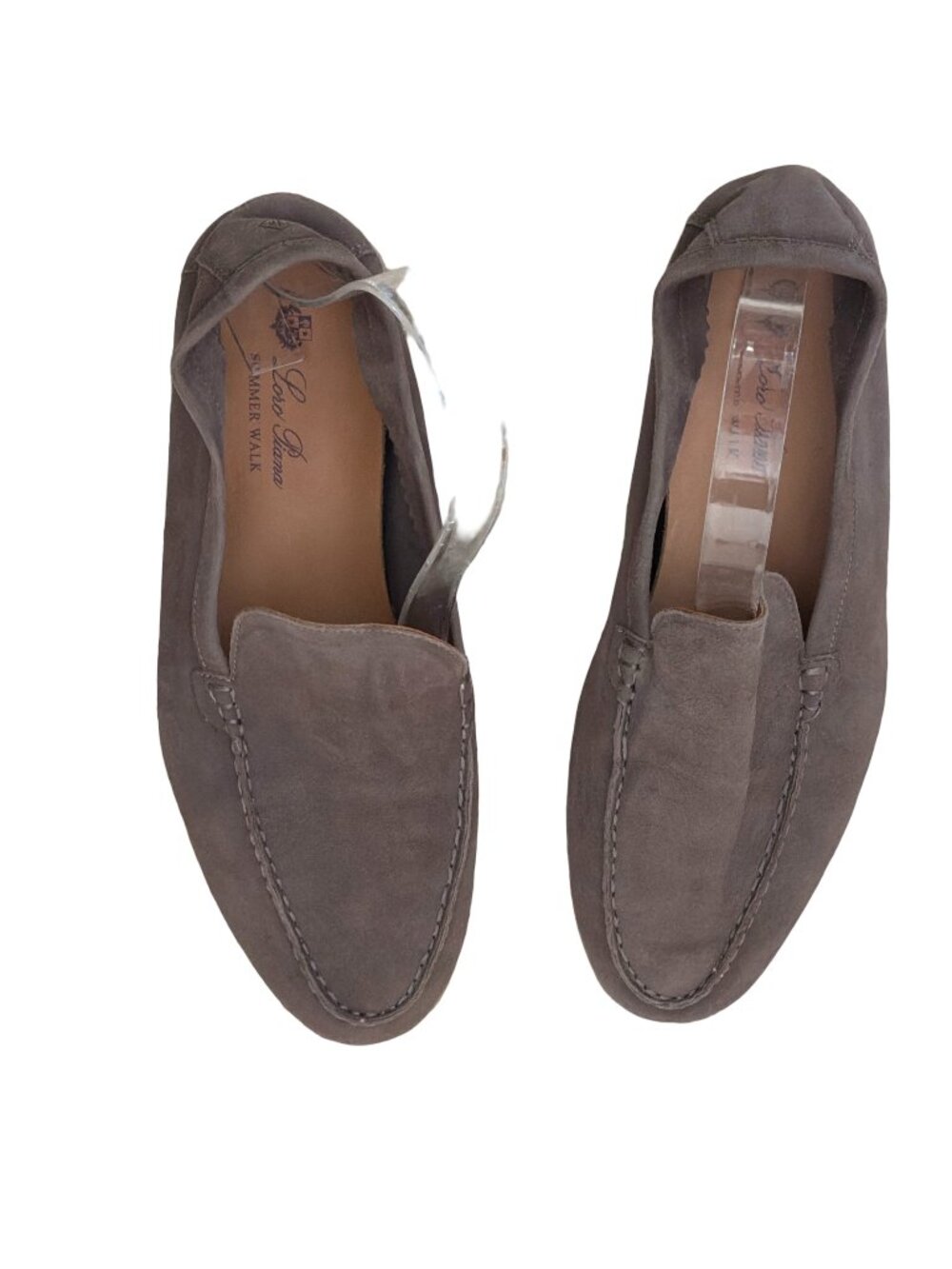 Loro Piana Summer Walk Tan suede loafers size 43